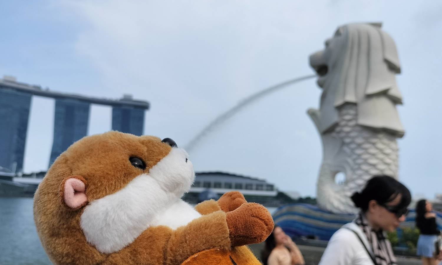 マーライオンとチッティ　シンガポール